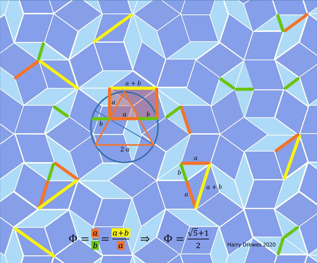 Roger Penrose Tiling - Golden Ratio - Math Art