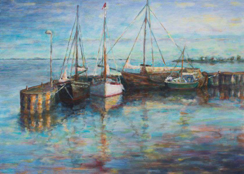 painting Denmark harbour